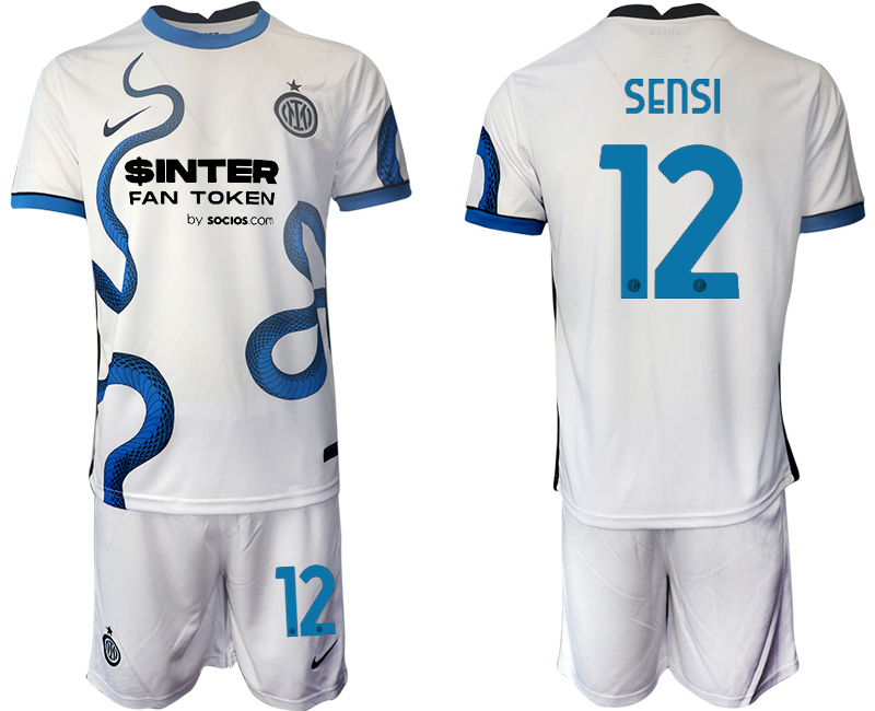 Men 2021-2022 Club Inter Milan away white #12 Soccer Jersey